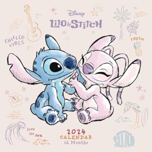 lilo and stitch calendar 2024 - month to a view planner 30cm x 30cm - official merchandise