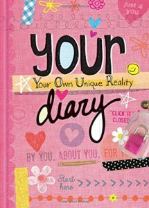your diary - girls 7+ journal fun - illustrated and activities - sparkly lock