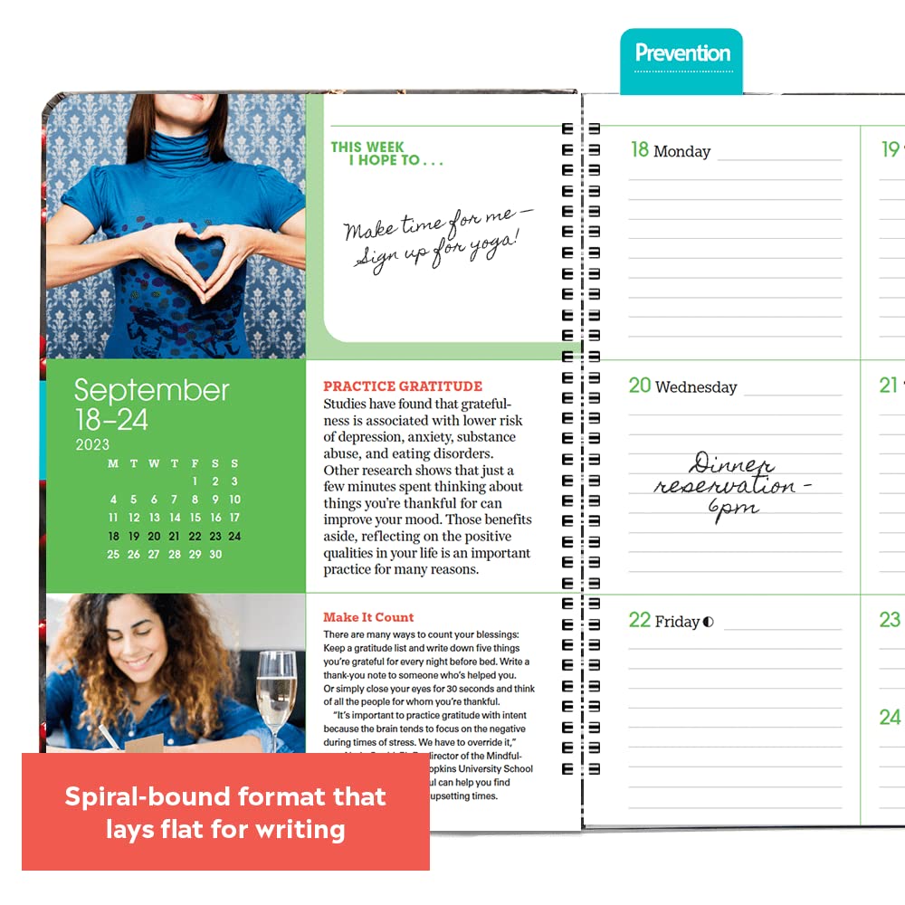 Prevention 2023 Calendar & Health Planner: Step-by-step guidance for achieving your wellness goals in 2023!