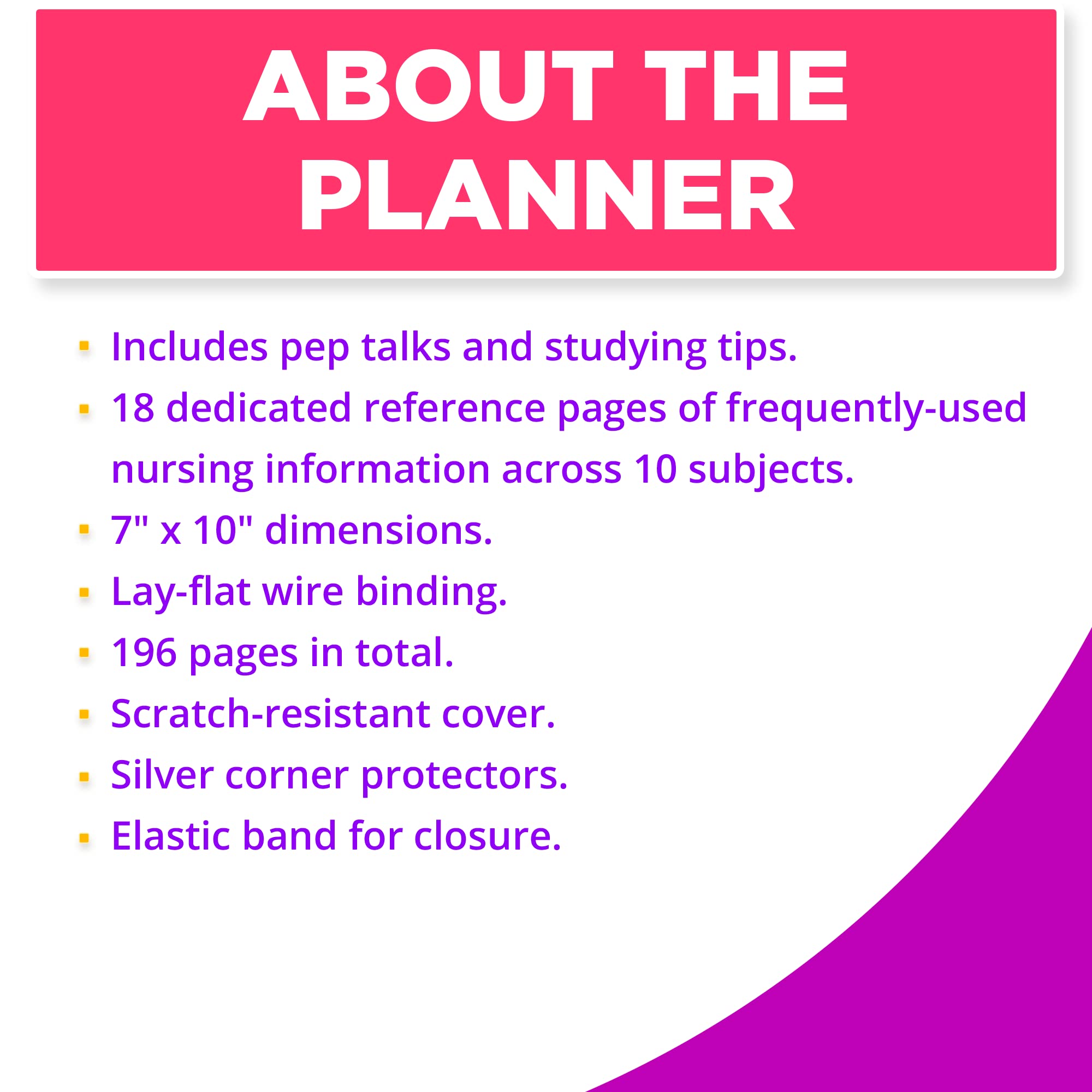 Nursing School Study Planner - Nursing Student Gifts - Spring/Fall Calendar Year - Dates Start January 1, 2024 & Ends January 31, 2025