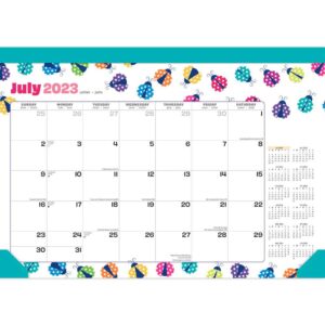 ladybug party | 2024 15.5 x 11 inch 18 months monthly desk pad | july 2023 - december 2024 | stargifts | planning stationery
