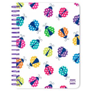 ladybug party | 2024 6 x 7.75 inch 18 months weekly desk planner | july 2023 - december 2024 | stargifts | planning stationery