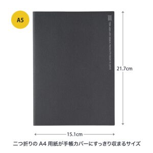 Noritsu NOLTY Notebook, 2024 A5, Monthly Access Gantt Chart, Dark Gray, 6495 (Begins December 2023)