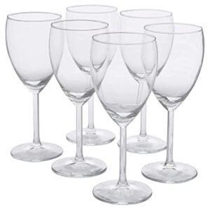 ikea 123 svalka white wine, clear glass, h:7" (x6), 6 count (pack of 1)