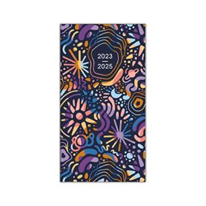 2024 pocket planner: two-year-plus monthly pocket calendar planner (29-month): august 2023 - december 2025, 6.5" x 3.5" - groovy galaxy