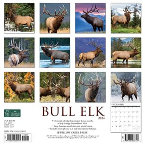Willow Creek Press Bull Elk 2024 12" x 12" Wall Calendar