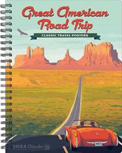 willow creek press great american road trip (adg) softcover weekly planner 2024 spiral-bound engagement calendar (6.5" x 8.5")