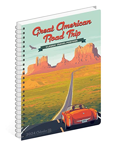 Willow Creek Press Great American Road Trip (ADG) Softcover Weekly Planner 2024 Spiral-Bound Engagement Calendar (6.5" x 8.5")