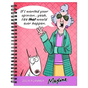 tf publishing 2024 maxine medium weekly monthly planner | goals & expense trackers | planner monthly and weekly with organizer stickers | 12 month calendar planner for women | 6.5" x 8"