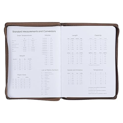 Christian Art Gifts 2024 18 Month Women's Large Vegan Leather Personal Planner Organizer w/Zipper Closure: Trust in the Lord Bible Verse for Daily, Weekly, Monthly Planning, Agenda, Work, Brown Floral