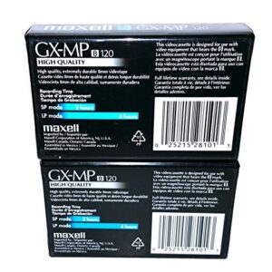 Maxell P6-120 GX-MP High Quality Camcorder Tapes, 2 Pack