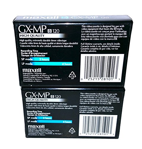 Maxell P6-120 GX-MP High Quality Camcorder Tapes, 2 Pack