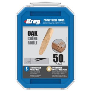 kreg p-oak solid-wood pocket-hole plugs - oak