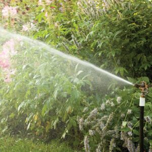 Rain Bird 25PJDAC Brass Impact Sprinkler, Adjustable 20° - 360° Pattern, 20' - 41' Spray Distance