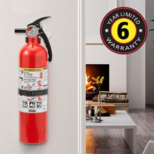 Kidde Fire Extinguisher for Home, 1-A:10-B:C, Dry Chemical Extinguisher, Red, Mounting Bracket Included, 1 Pack