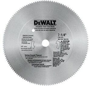 dewalt circular saw blade, 7 1/4 inch, 68 tooth, metal cutting (dw3329)