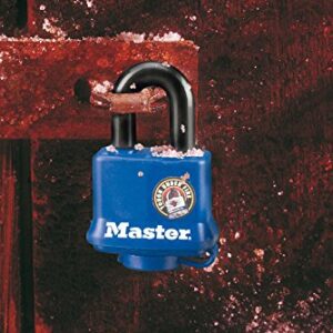 Master Lock 312D Weatherproof Padlock,Navy Blue