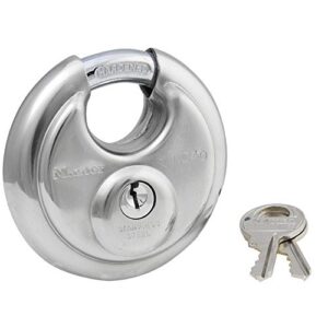 master lock 40d stainless steel discus padlock with key,silver