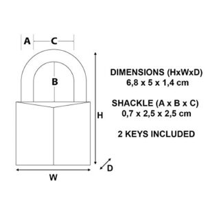 Master Lock 150D Brass Padlock, Silver