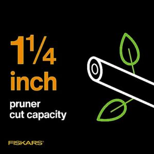 FISKARS 7.9ft-12ft Extendable Pole Tree Pruner / Trimmer with Rotating Head and Precision-Ground Steel Blade - Easy and Smooth Cutting up to 1.25" Diameter