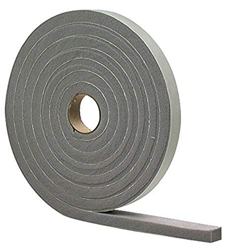 M-D 02311 Closed-Cell Weather-Strip, 3/4 in W X 10 ft L X 1/2 in T, Grey, Packaging May Vary