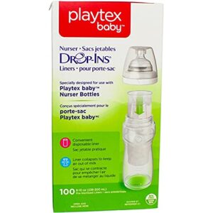 playtex baby nurser drop-ins baby bottle disposable liners, closer to breastfeeding, 8 ounce - 100 count