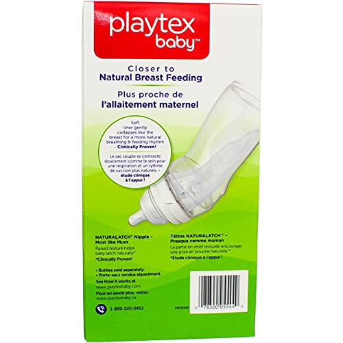 Playtex Baby Nurser Drop-Ins Baby Bottle Disposable Liners, Closer to Breastfeeding, 8 Ounce - 100 Count