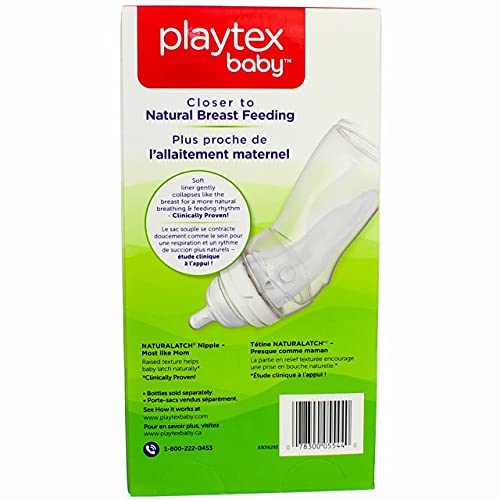 Playtex Baby Nurser Drop-Ins Baby Bottle Disposable Liners, Closer to Breastfeeding, 8 Ounce - 100 Count