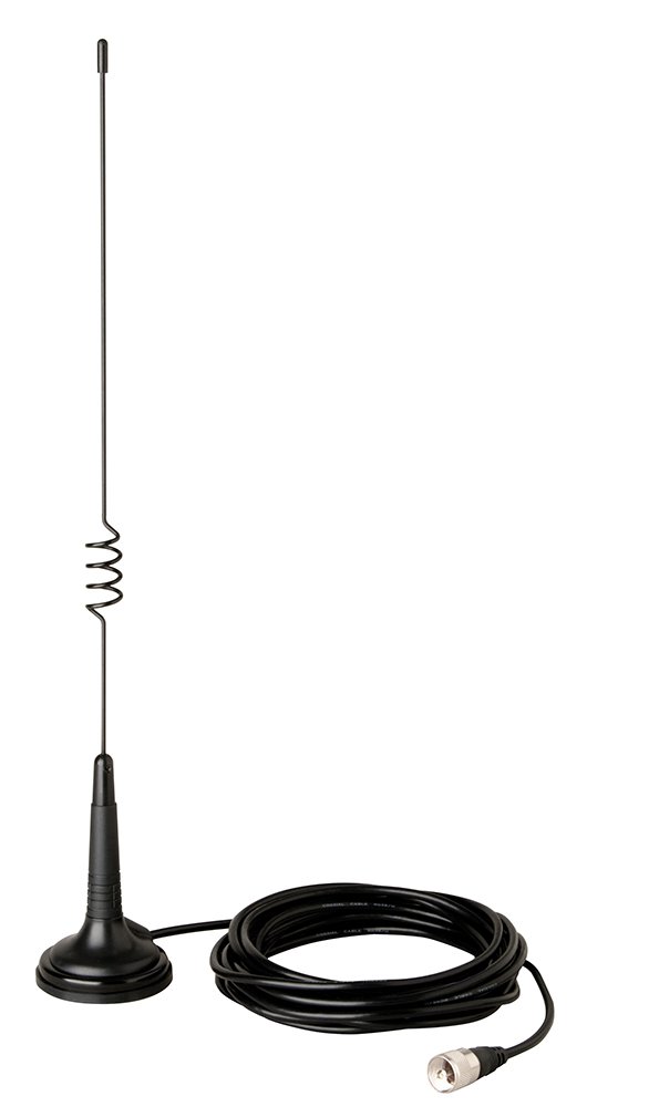 Cobra HG A1000 18.5 inch Magnetic Mount CB Antenna – Heavy Duty Magnet, For use in Cars, SUVS Recreational Vehicles 100 Watt Power Handling Capability, Black