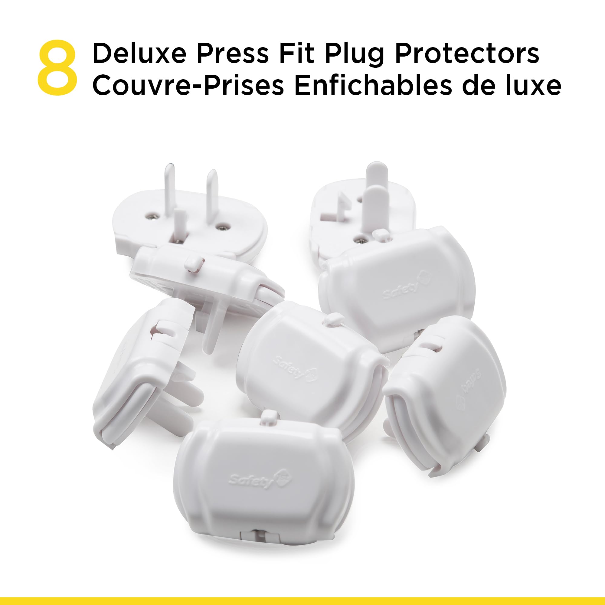 Safety 1st Deluxe Press Fit Outlet Plugs, 8 Count