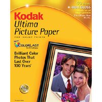 kodak 8892796 ultima picture paper, glossy (8.5x11, 40 sheets)
