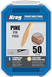 kreg p-pin solid-wood pocket-hole plugs - pine - 50 count (1 pack)