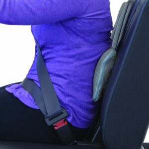 The ComfortMakers Lumbar Support, Universal, Self-Adjustable, Ergonomic Back Support, Office, Car, Airplane, Made in the USA, Washable, Gray (92041)