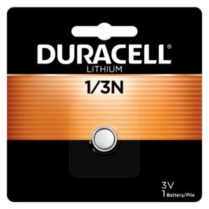 duracell 1/3n 3v lithium battery, 1 count pack, lithium coin battery for digital cameras, watches, and more, cr lithium 3 volt cell