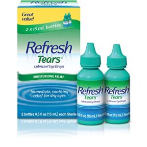 Refresh Tears Lubricant Eye Drops, 2 Count (Pack of 1)