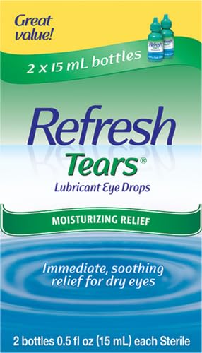 Refresh Tears Lubricant Eye Drops, 2 Count (Pack of 1)