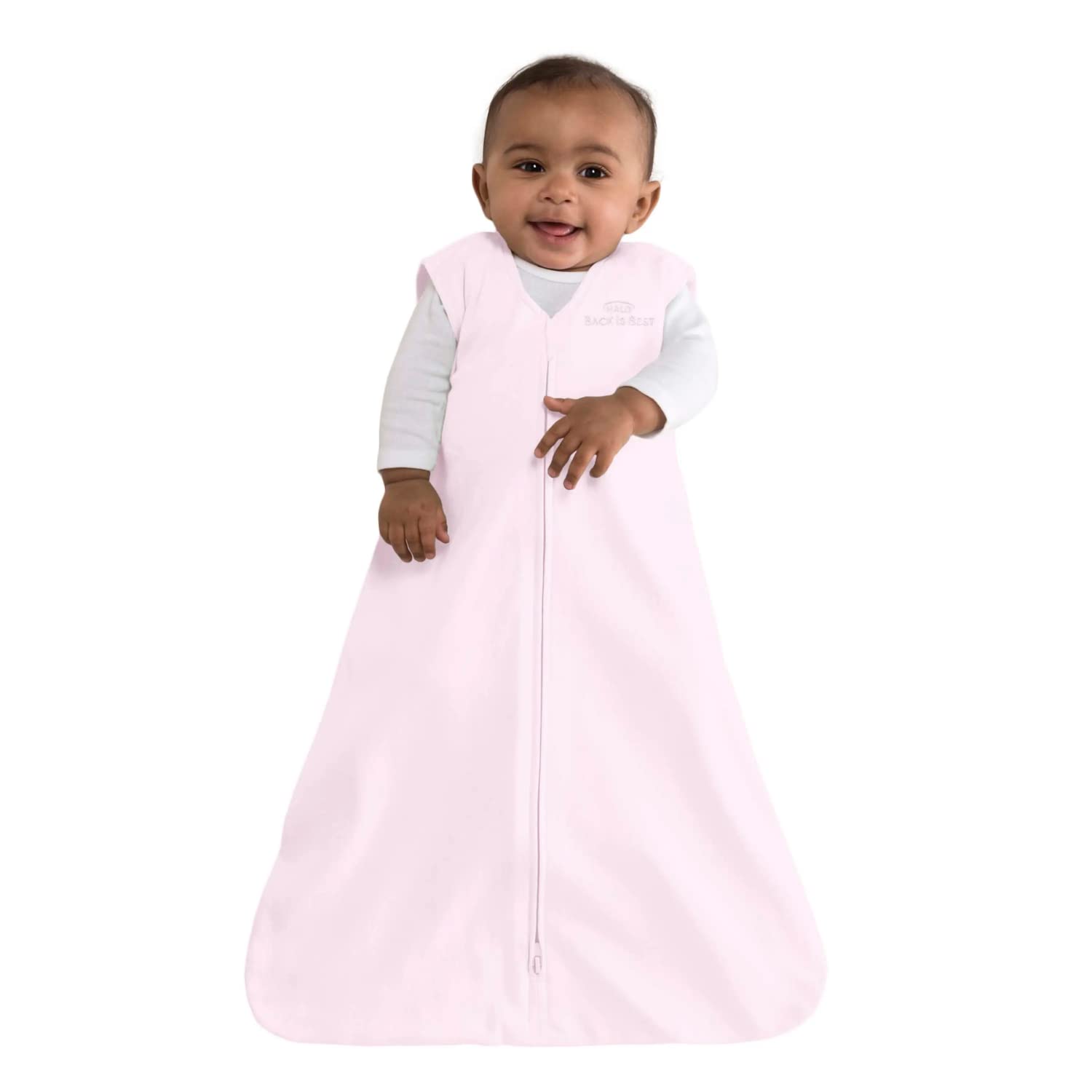 HALO Sleepsack 100% Cotton Wearable Blanket, TOG 0.5, Soft Pink, Medium