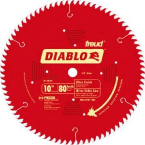 freud d1080x diablo 10" 80-tooth atb saw blade w/5/8" arbor&permashield coating