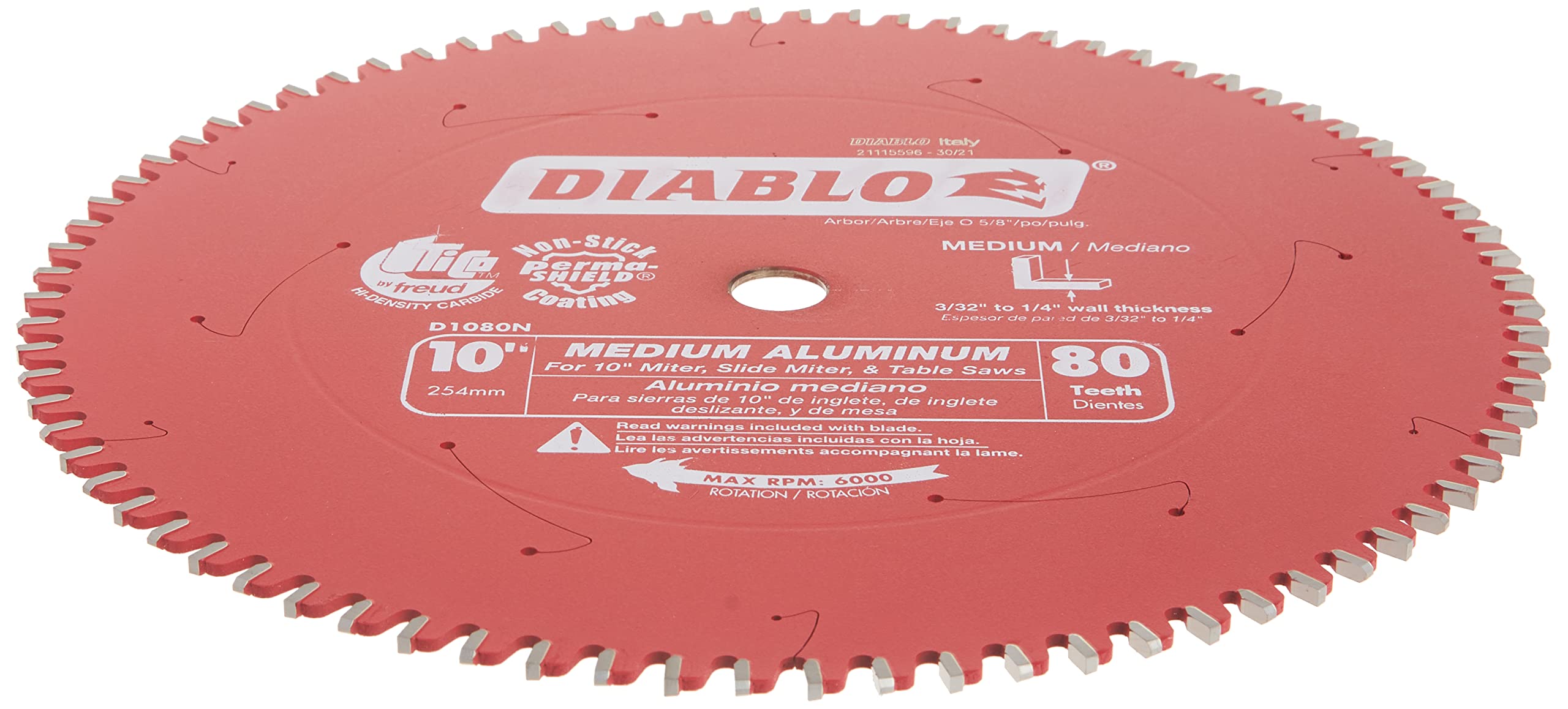 Diablo D1080N Non-Ferrous Metal & Plastic Cutting Saw Blade