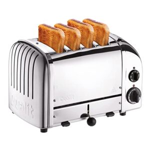 dualit classic newgen toaster, 4-slice, chrome
