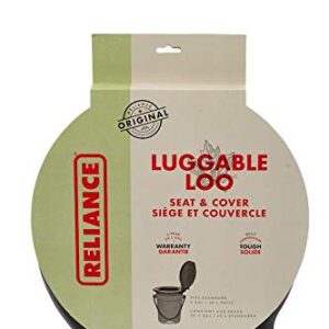 Reliance Products 9881-03 Luggable Loo Snap-on Toilet Seat with Lid for 5-Gallon Bucket, Black, 13.0 Inch x 1.5 Inch x 14.0 Inch