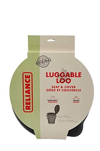 Reliance Products 9881-03 Luggable Loo Snap-on Toilet Seat with Lid for 5-Gallon Bucket, Black, 13.0 Inch x 1.5 Inch x 14.0 Inch