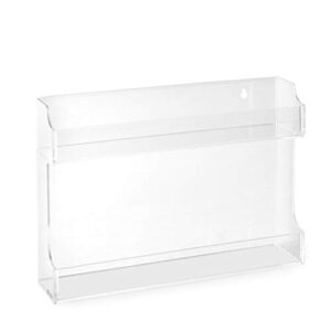 Huang Acrylic Clear Two Shelf Spice Rack Organizer, Cabinet Mount Potential