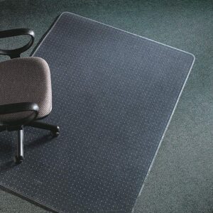 deflecto 60 x 60 clear execumat intense all day use chair mat for high pile carpet