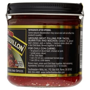 Better Than Bouillon Chili Base, Made from Select Roasted Chili Peppers & Spices, Blendable Base for Added Flavor, 8-Ounce Jar (Pack of 1)