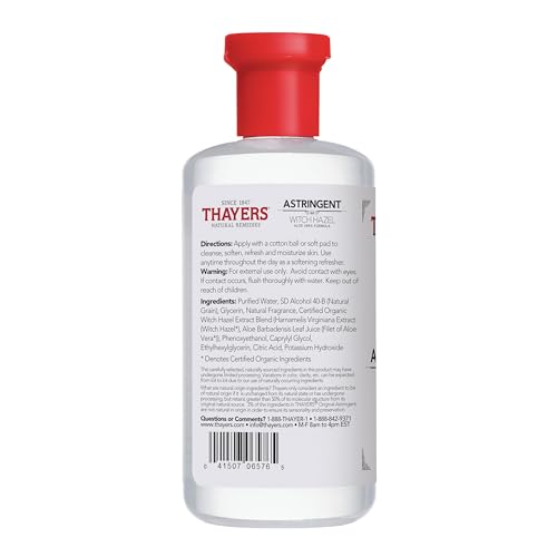 THAYERS Original Witch Hazel Astringent with Aloe Vera, 12 Ounce Bottle