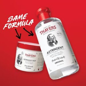 THAYERS Original Witch Hazel Astringent with Aloe Vera, 12 Ounce Bottle