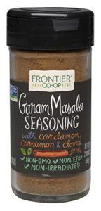 frontier co-op garam masala, 2-ounce jar, with cardamom, cinnamon & cloves, kosher, non gmo, non eto