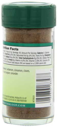 Frontier Co-op Garam Masala, 2-Ounce Jar, With Cardamom, Cinnamon & Cloves, Kosher, Non GMO, Non ETO