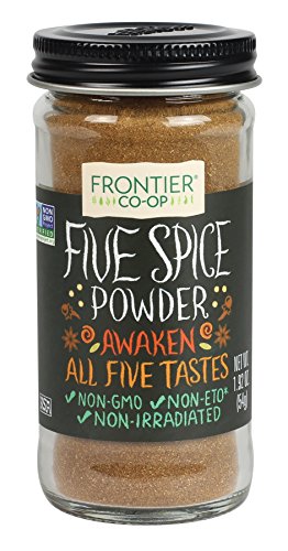Frontier Co-op Five Spice Seasoning, 1.92 Ounce, Cinnamon, Fennel Seed, Cloves, Star Anise & White Pepper, Non GMO, Kosher